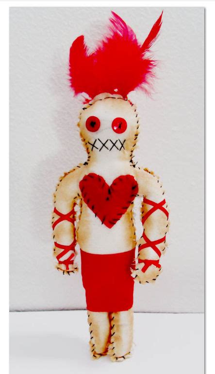 Blood red voodoo doll